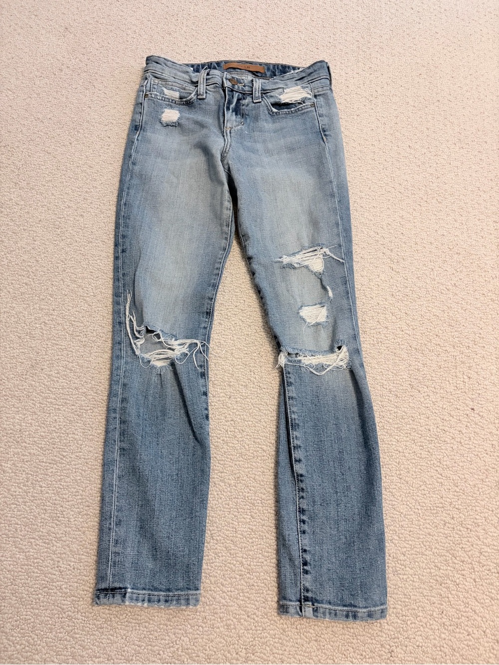 Joe’s Jeans The High Water Distressed Skinny Crop Jeans Size 24